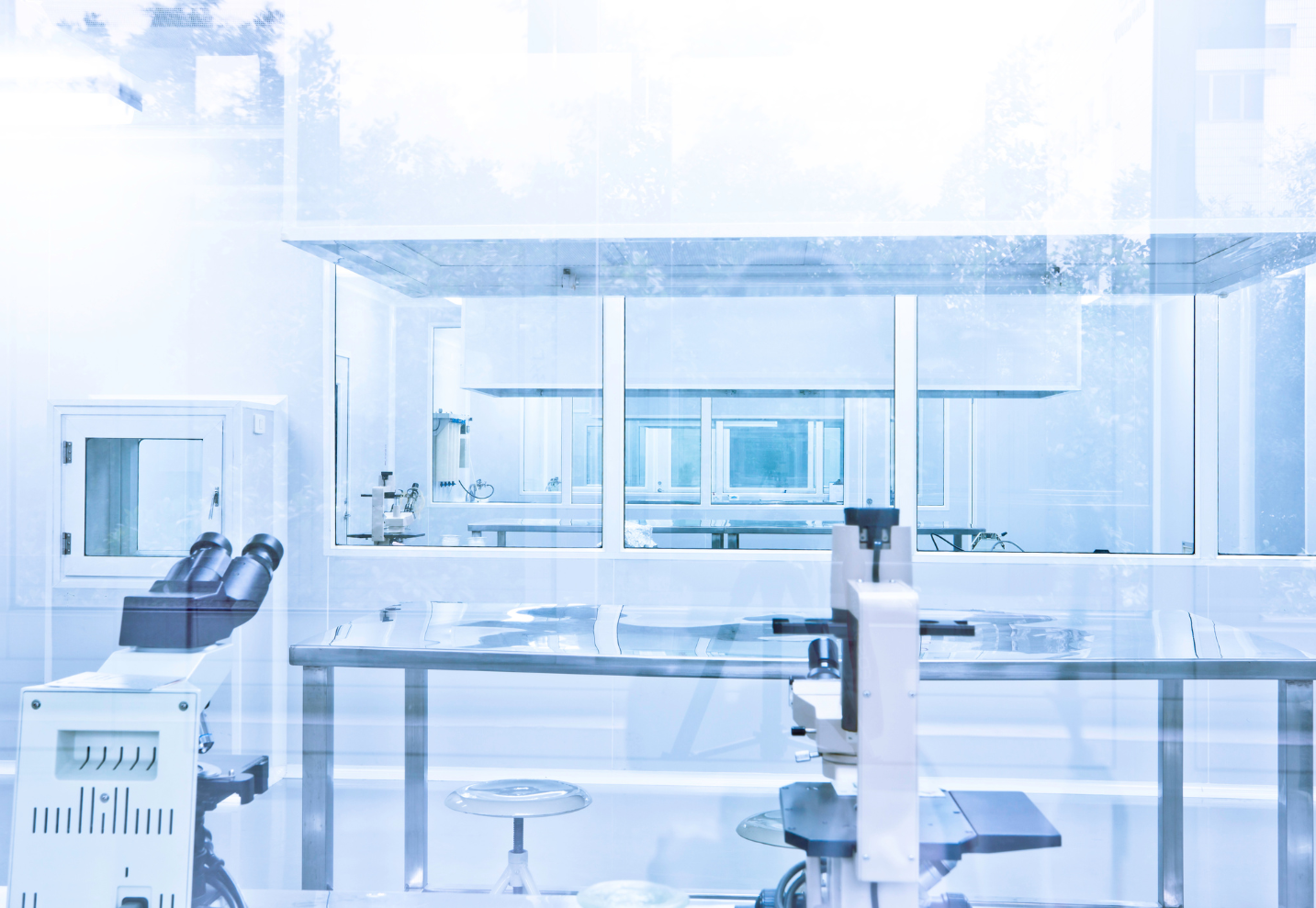 Modern and sterile laboratory interior